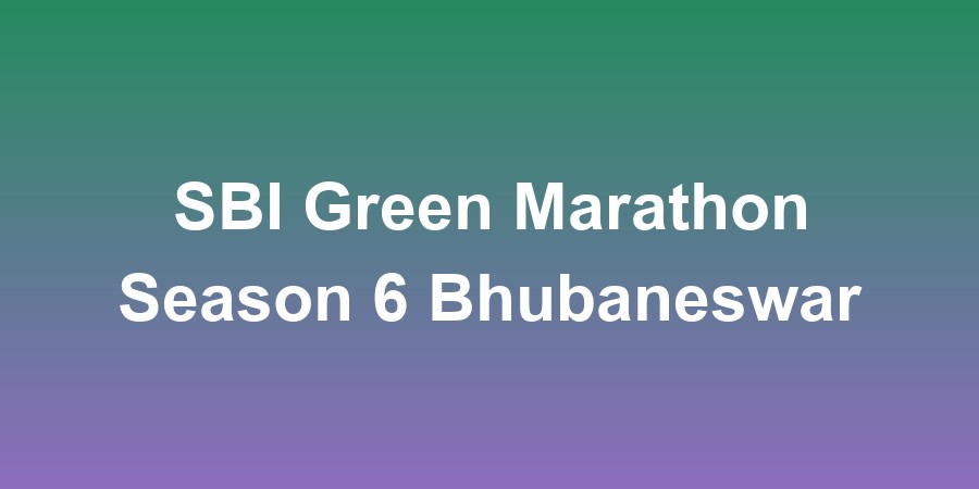 SBI Green Marathon Season 6 Bhubaneswar