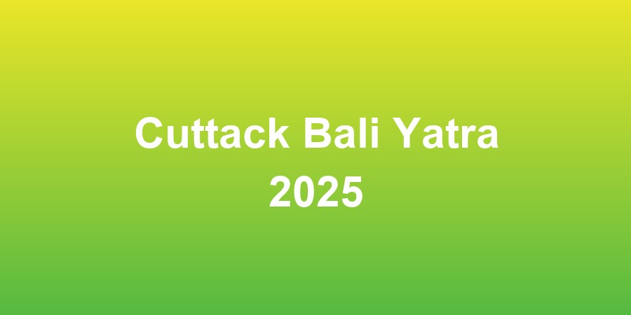 Cuttack Bali Yatra 2025