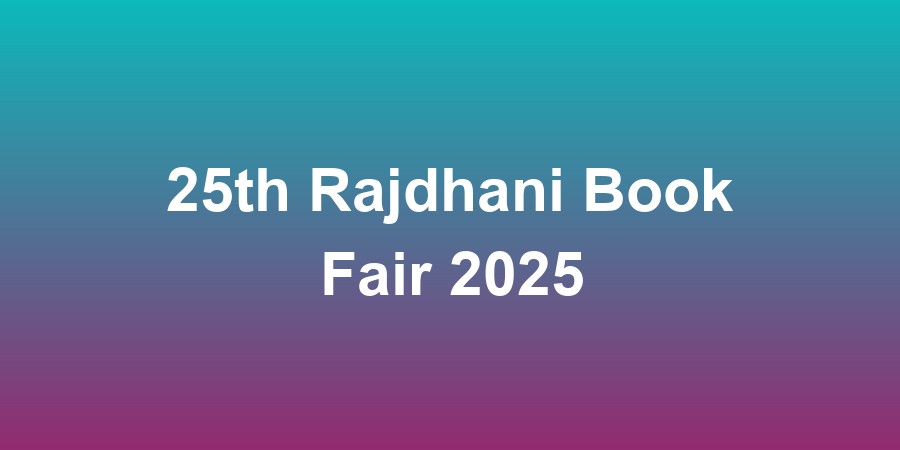 25th Rajdhani Book Fair 2025